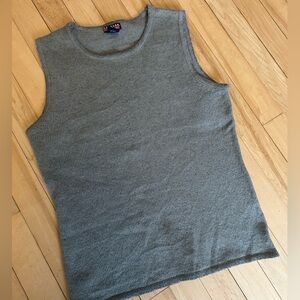 Gray Sleeveless Knit Top